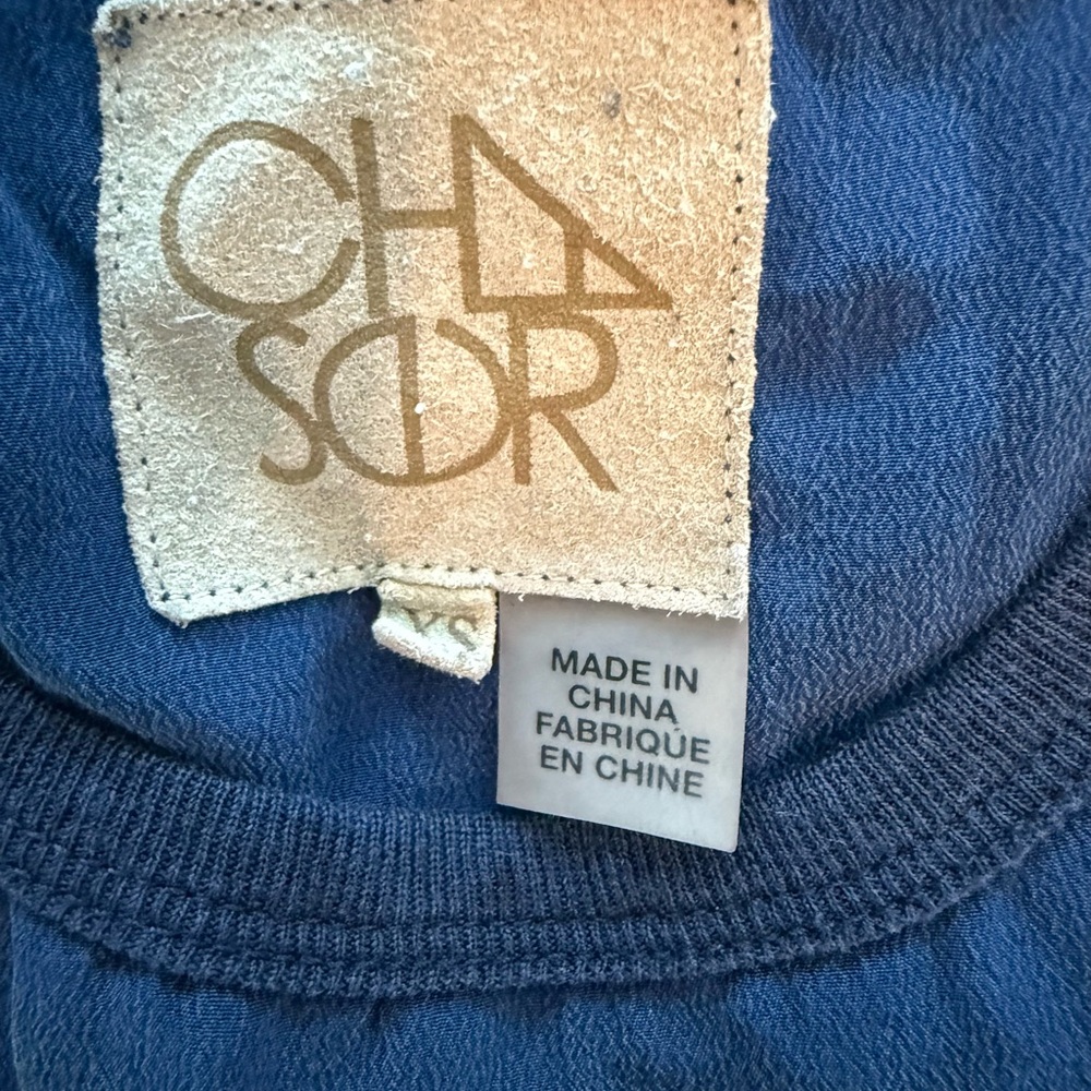 CHASER Blue Razor Back Blouse Size XS - Picture 3 of 3